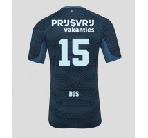 Feyenoord Jordan Bos #15 Koszulka Wyjazdowa 2025-26 Krótki Rękaw